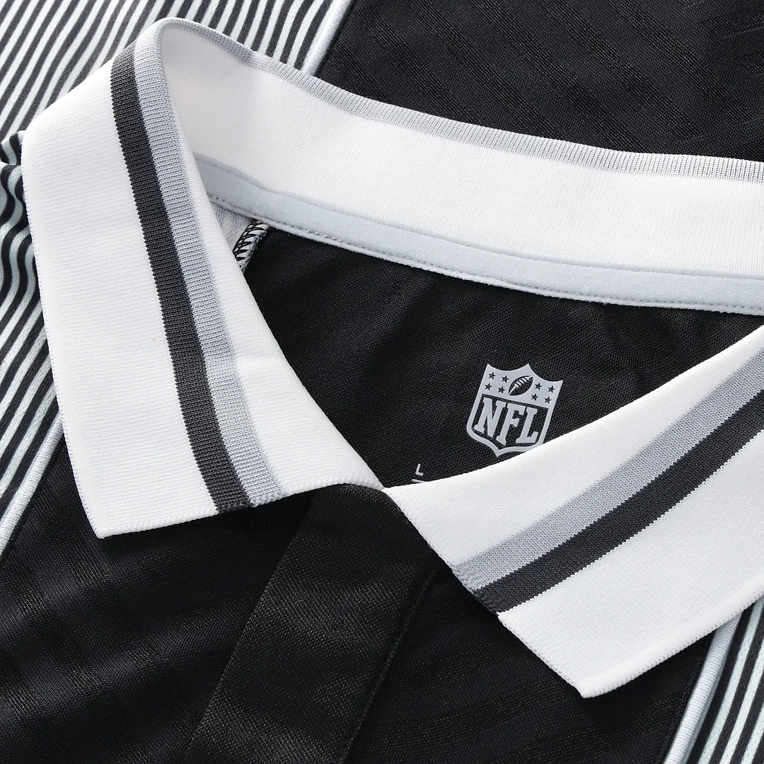 Zennovawear Las Vegas Raiders Youth Football x Football Collared Fan Top - Silver/Black
