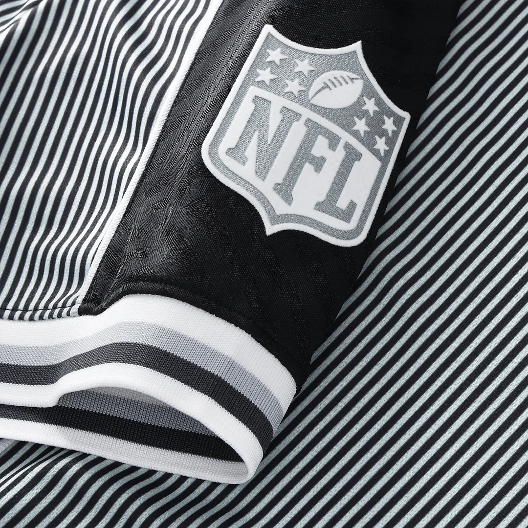 Zennovawear Las Vegas Raiders Youth Football x Football Collared Fan Top - Silver/Black