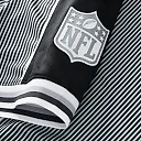 Zennovawear Las Vegas Raiders Youth Football x Football Collared Fan Top - Silver/Black