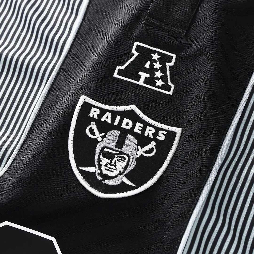 Zennovawear Las Vegas Raiders Youth Football x Football Collared Fan Top - Silver/Black