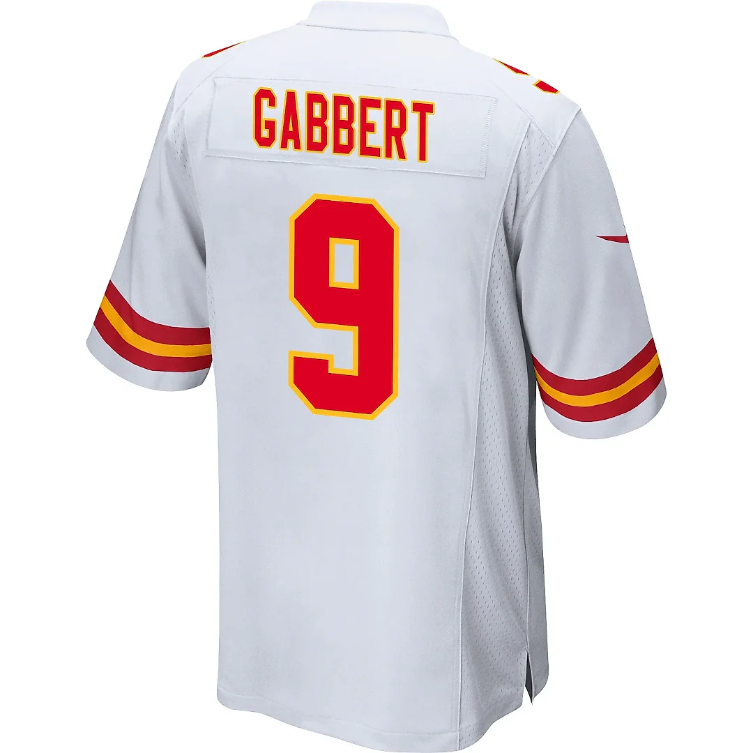 Zennovawear Blaine Gabbert 9 Kansas City Chiefs AFC Champions Patch Game Men Jersey - White