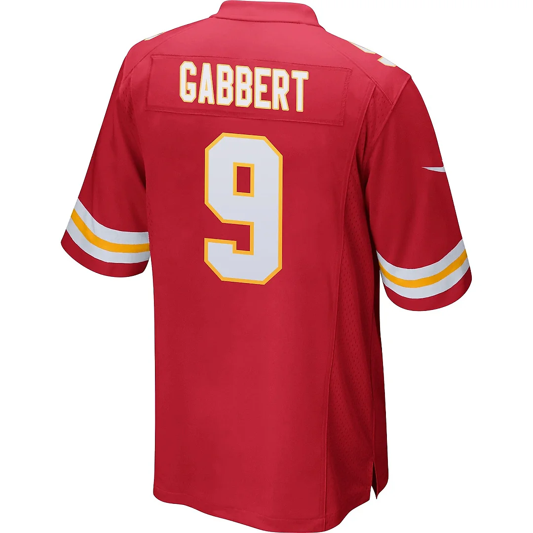 Zennovawear Blaine Gabbert 9 Kansas City Chiefs AFC Champions Patch Game Men Jersey - Red