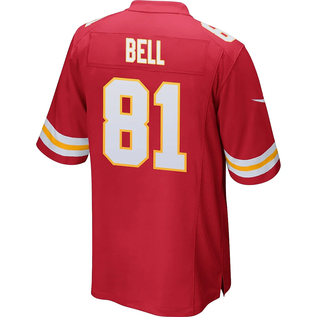 Zennovawear Blake Bell 81 Kansas City Chiefs AFC Champions Patch Game Men Jersey - Red