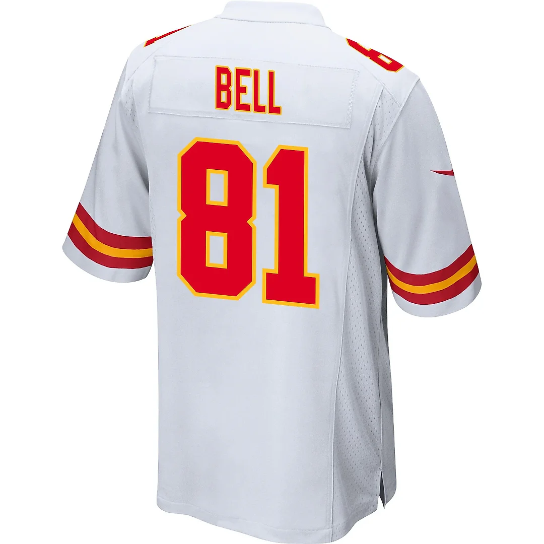 Zennovawear Blake Bell 81 Kansas City Chiefs AFC Champions Patch Game Men Jersey - White