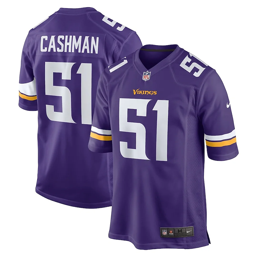 Zennovawear Blake Cashman 51 Minnesota Vikings Team Game Men Jersey - Purple