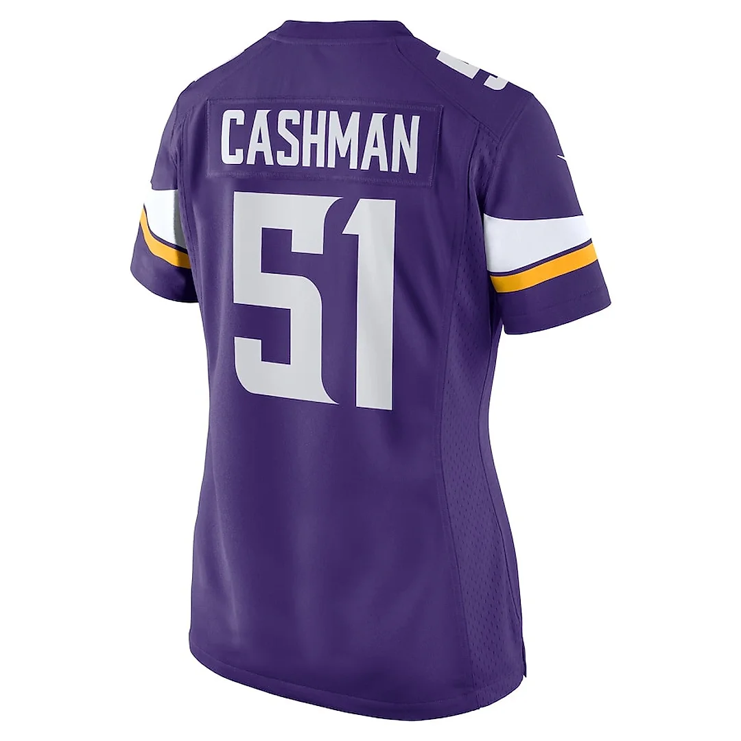 Zennovawear Blake Cashman 51 Minnesota Vikings Team Game Women Jersey - Purple
