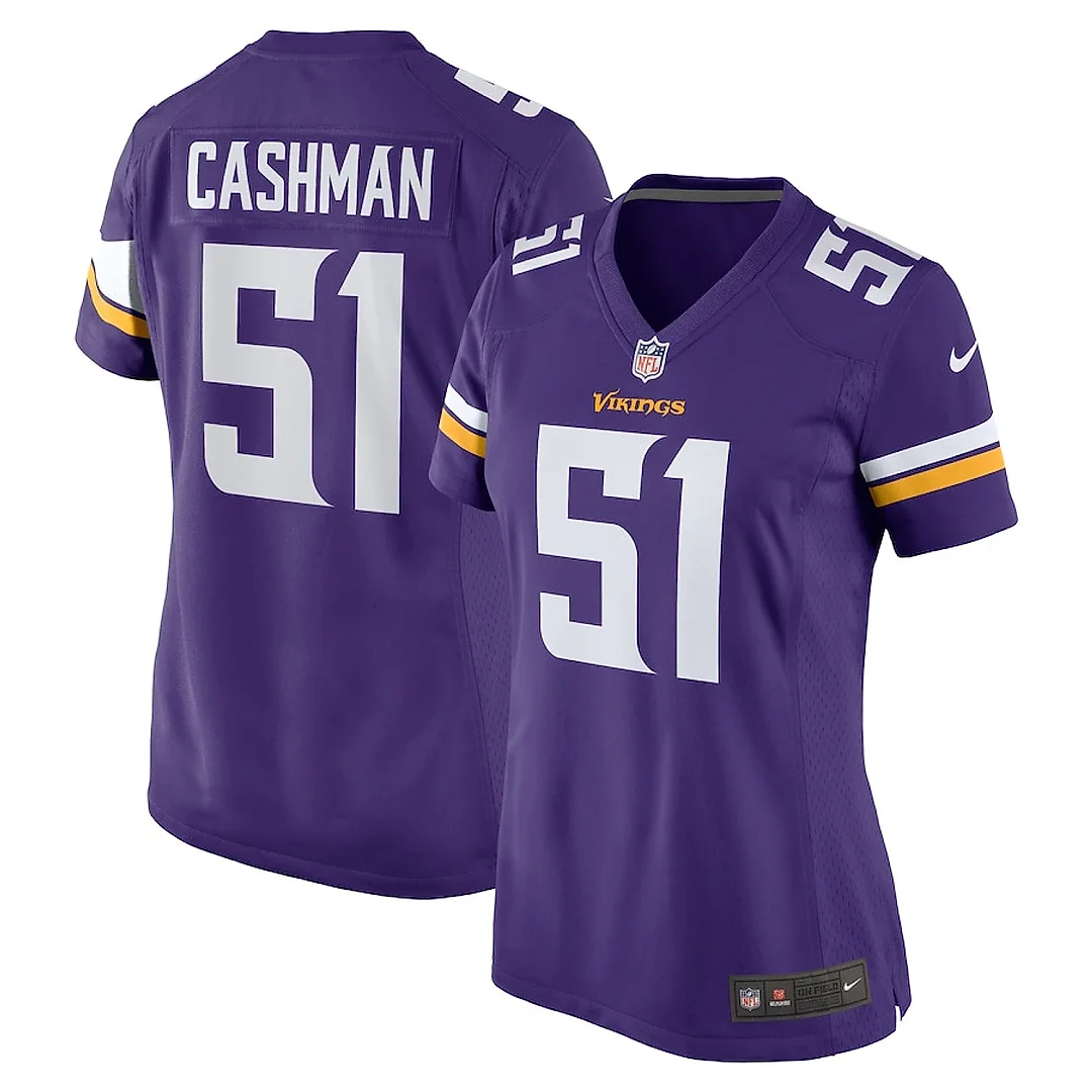 Zennovawear Blake Cashman 51 Minnesota Vikings Team Game Women Jersey - Purple