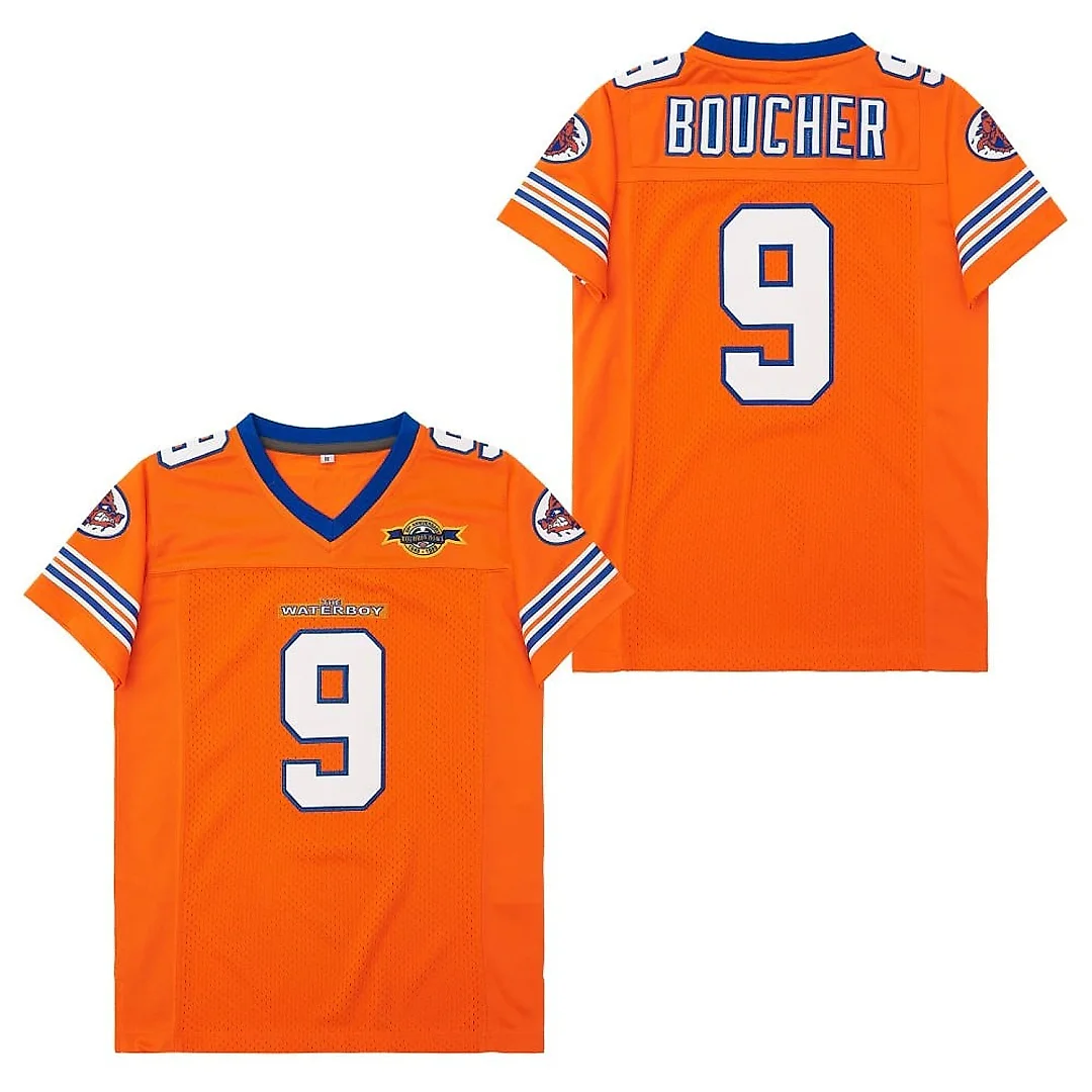 Zennovawear Bobby Boucher 9 The Waterboy Throwback Men Jersey - Orange