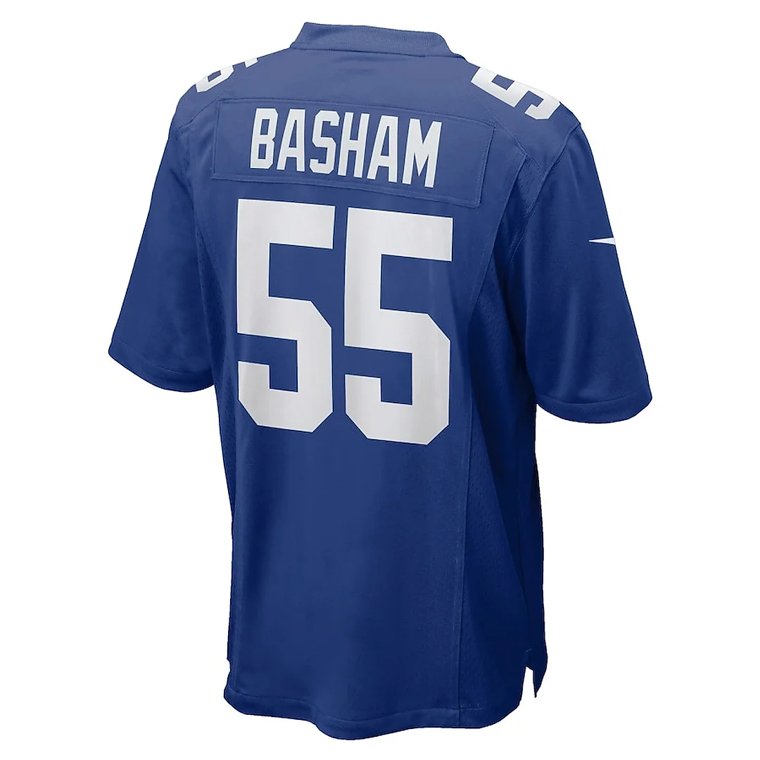 Zennovawear Boogie Basham 55 New York Giants Team Game Men Jersey - Royal