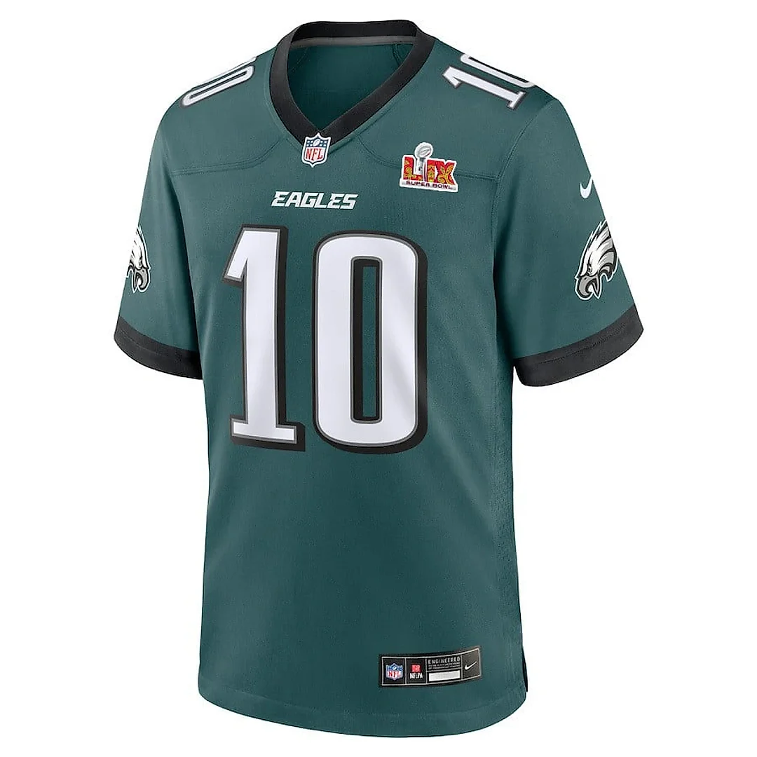 Zennovawear Braden Mann 10 Philadelphia Eagles Super Bowl LIX YOUTH Jersey - Midnight Green