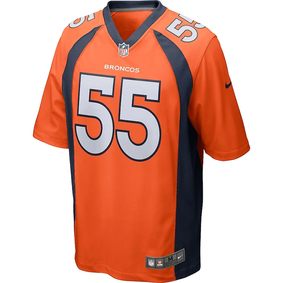 Zennovawear Bradley Chubb 55 Denver Broncos Men Game Jersey - Orange