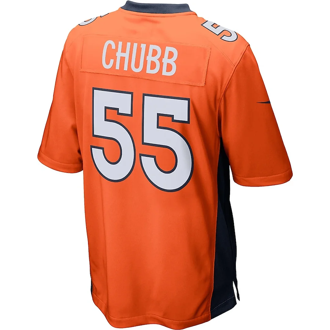 Zennovawear Bradley Chubb 55 Denver Broncos Men Game Jersey - Orange