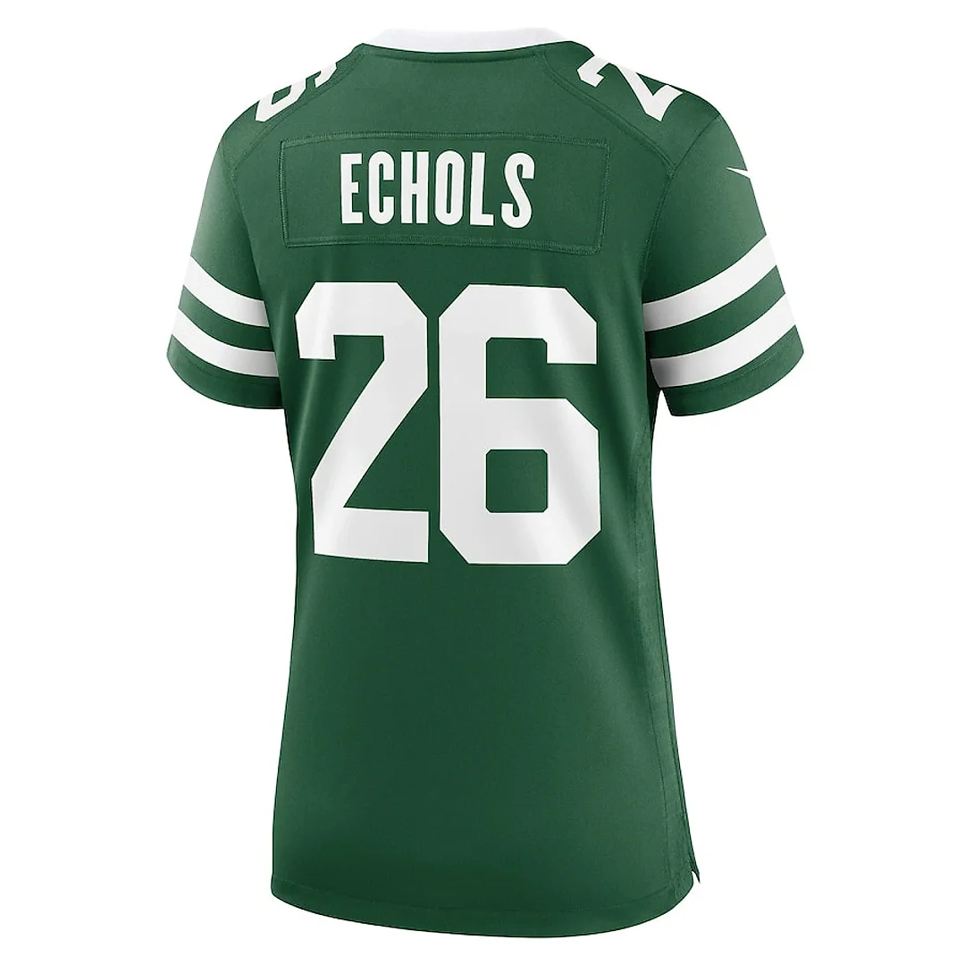 Zennovawear Brandin Echols 26 New York Jets Women's Team Game Jersey - Legacy Green