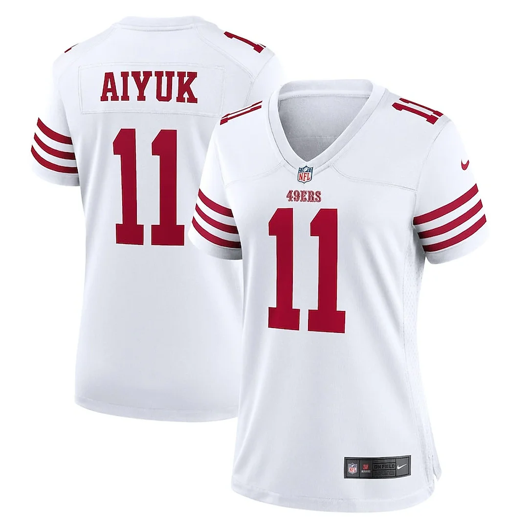 Zennovawear Brandon Aiyuk 11 San Francisco 49ers Women Retired Game Jersey - White