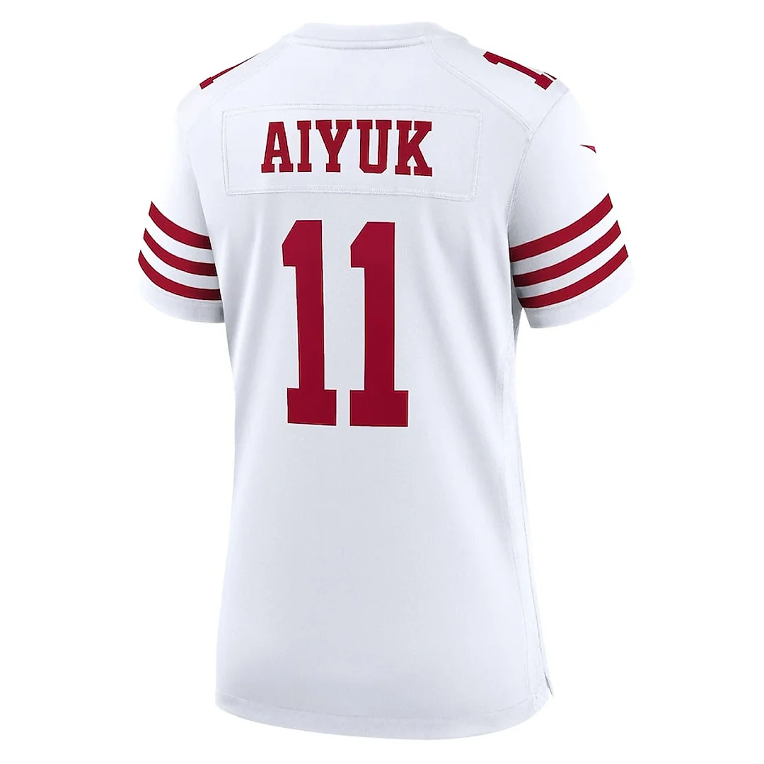 Zennovawear Brandon Aiyuk 11 San Francisco 49ers Women Retired Game Jersey - White