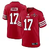 Zennovawear Brandon Allen 17 San Francisco 49ers NFC Champions Patch Game Men Jersey - Scarlet