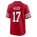 Zennovawear Brandon Allen 17 San Francisco 49ers NFC Champions Patch Game Men Jersey - Scarlet