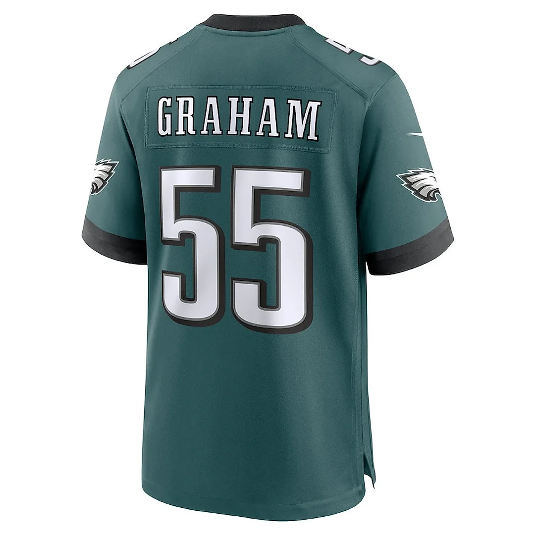 Zennovawear Brandon Graham 55 Philadelphia Eagles Super Bowl LIX YOUTH Jersey - Midnight Green