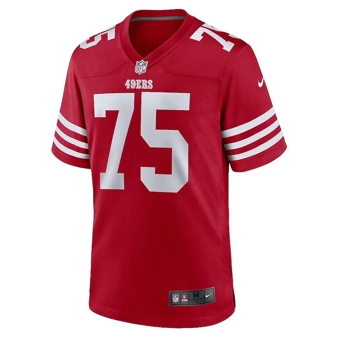Zennovawear Brandon Parker 75 San Francisco 49ers Team Game Men Jersey - Scarlet