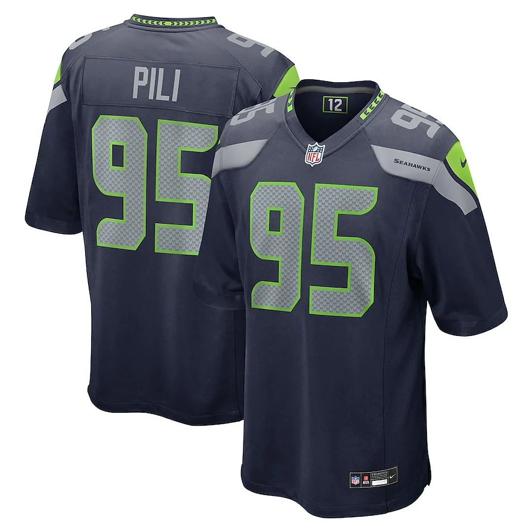 Zennovawear Brandon Pili 95 Seattle Seahawks Game Men Jersey - College Navy