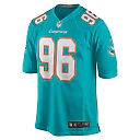 Zennovawear Brandon Pili 96 Miami Dolphins Game Men Jersey - Aqua