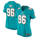 Zennovawear Brandon Pili 96 Miami Dolphins Women's Game Jersey - Aqua