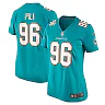 Zennovawear Brandon Pili 96 Miami Dolphins Women's Game Jersey - Aqua