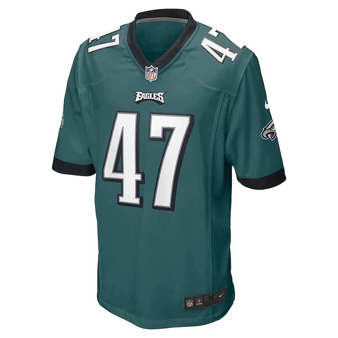 Zennovawear Brandon Smith 47 Philadelphia Eagles Game Men Jersey - Midnight Green