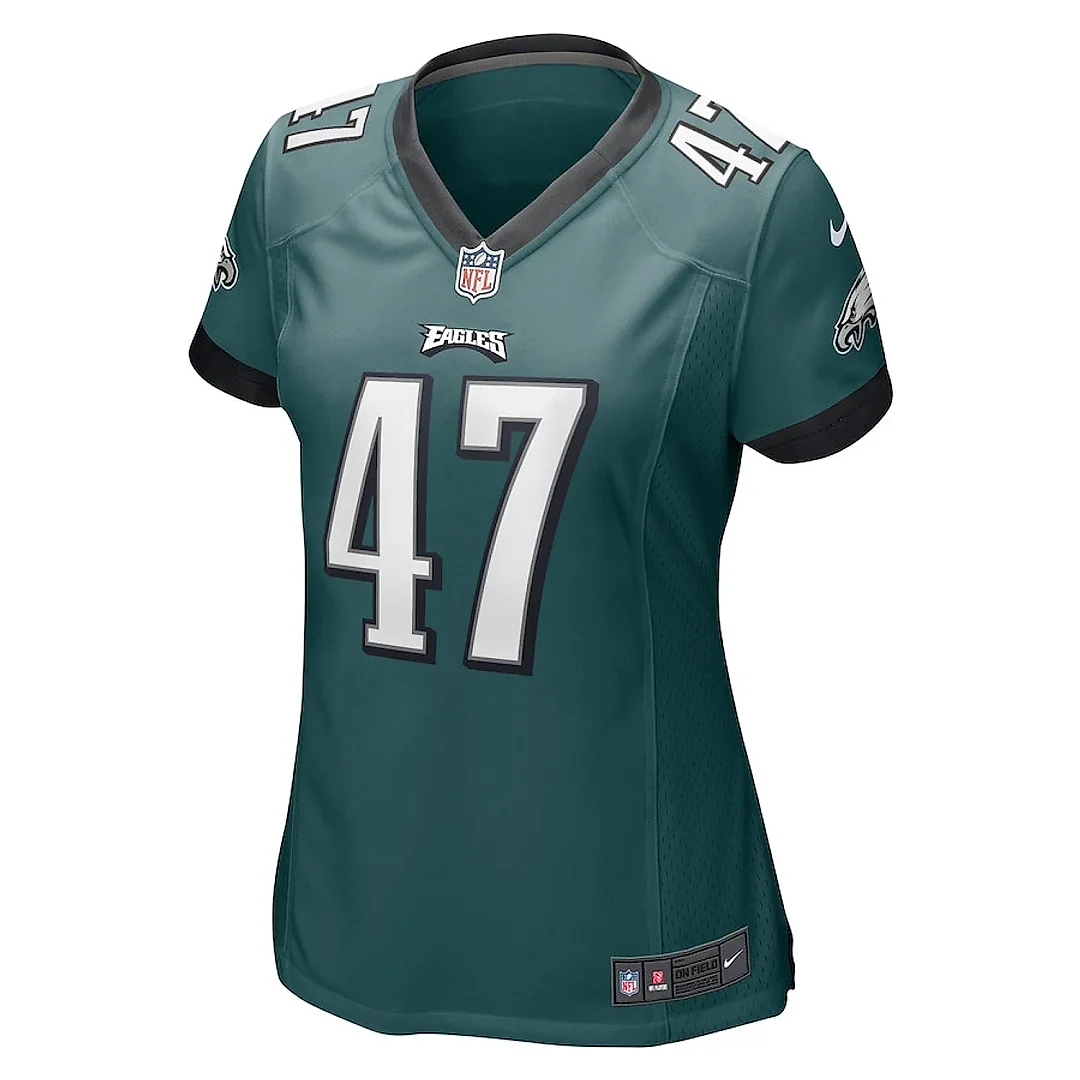 Zennovawear Brandon Smith 47 Philadelphia Eagles Game Women Jersey - Midnight Green