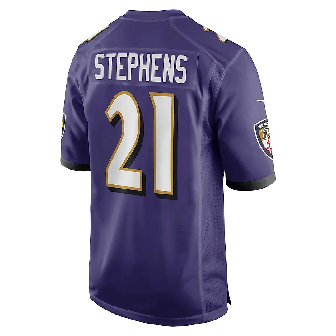 Zennovawear Brandon Stephens 21 Baltimore Ravens Team Game Men Jersey - Purple