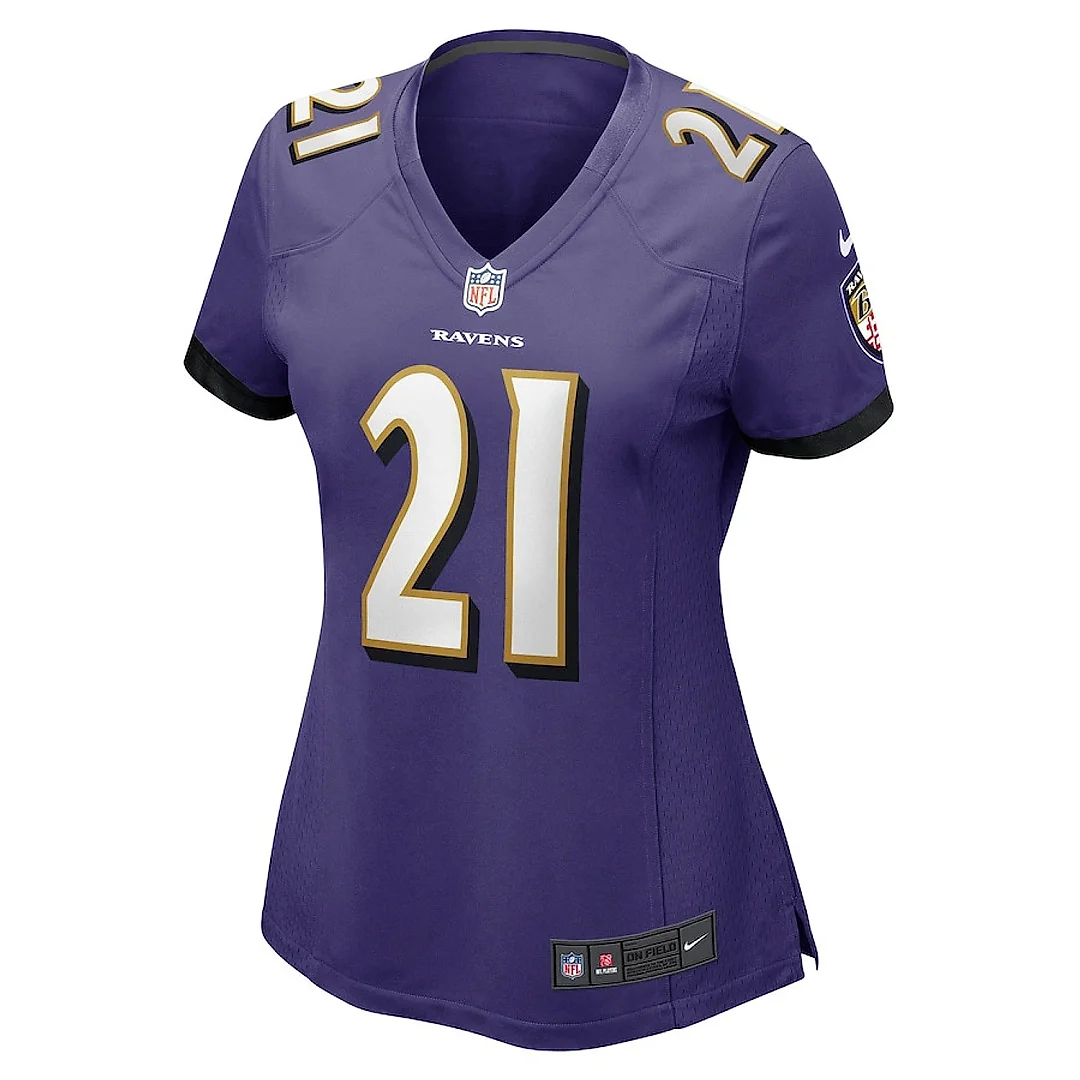 Zennovawear Brandon Stephens 21 Baltimore Ravens Women Game Jersey - Purple