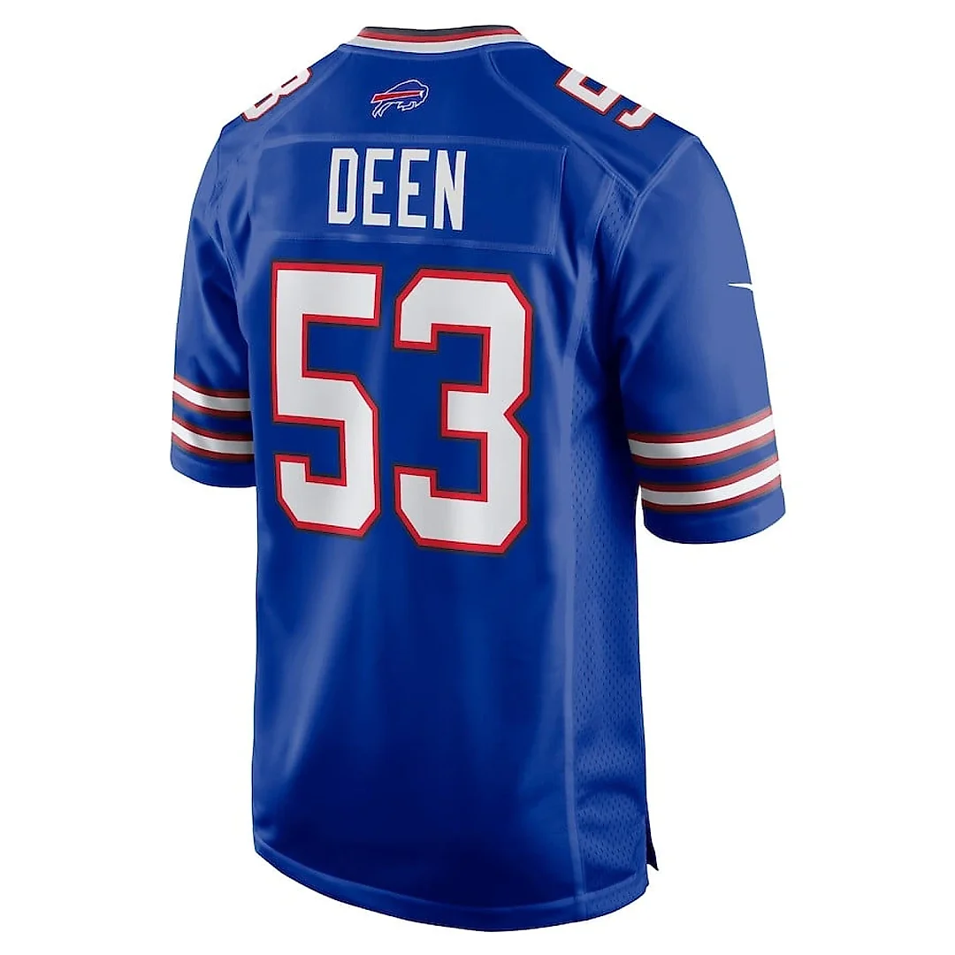 Zennovawear Branson Deen 53 Buffalo Bills Game Men Jersey - Royal