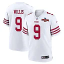 Zennovawear Brayden Willis 9 San Francisco 49ers NFC Champions Patch Game Men Jersey - White