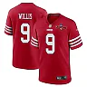 Zennovawear Brayden Willis 9 San Francisco 49ers NFC Champions Patch Game Men Jersey - Scarlet