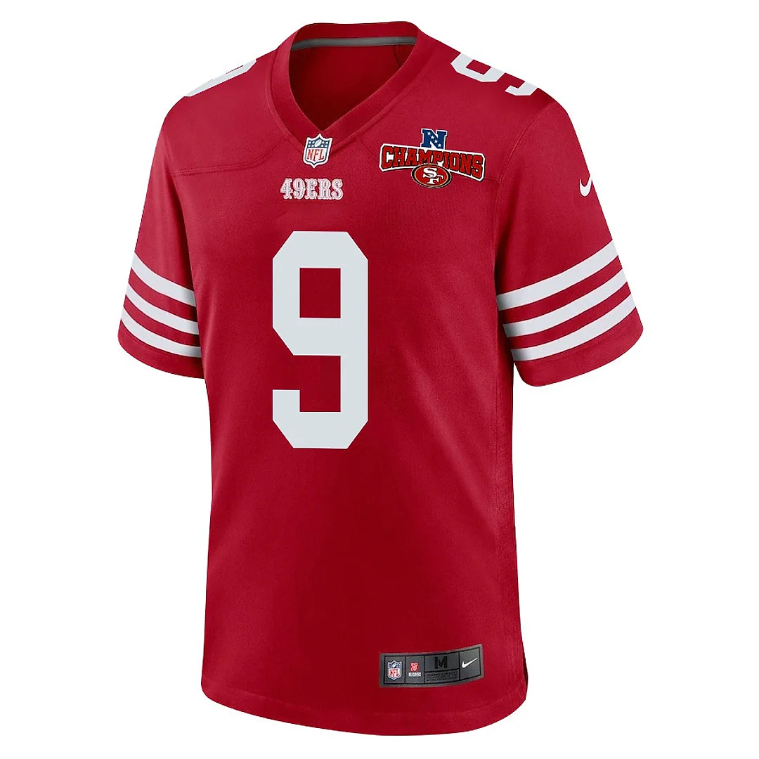 Zennovawear Brayden Willis 9 San Francisco 49ers NFC Champions Patch Game Men Jersey - Scarlet