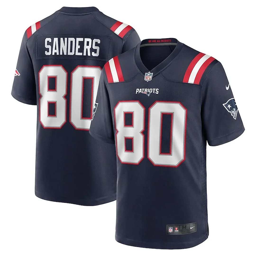 Zennovawear Braylon Sanders 80 New England Patriots Game Men Jersey - Navy