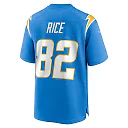 Zennovawear Brenden Rice 82 Los Angeles Chargers Team Game Men Jersey - Powder Blue