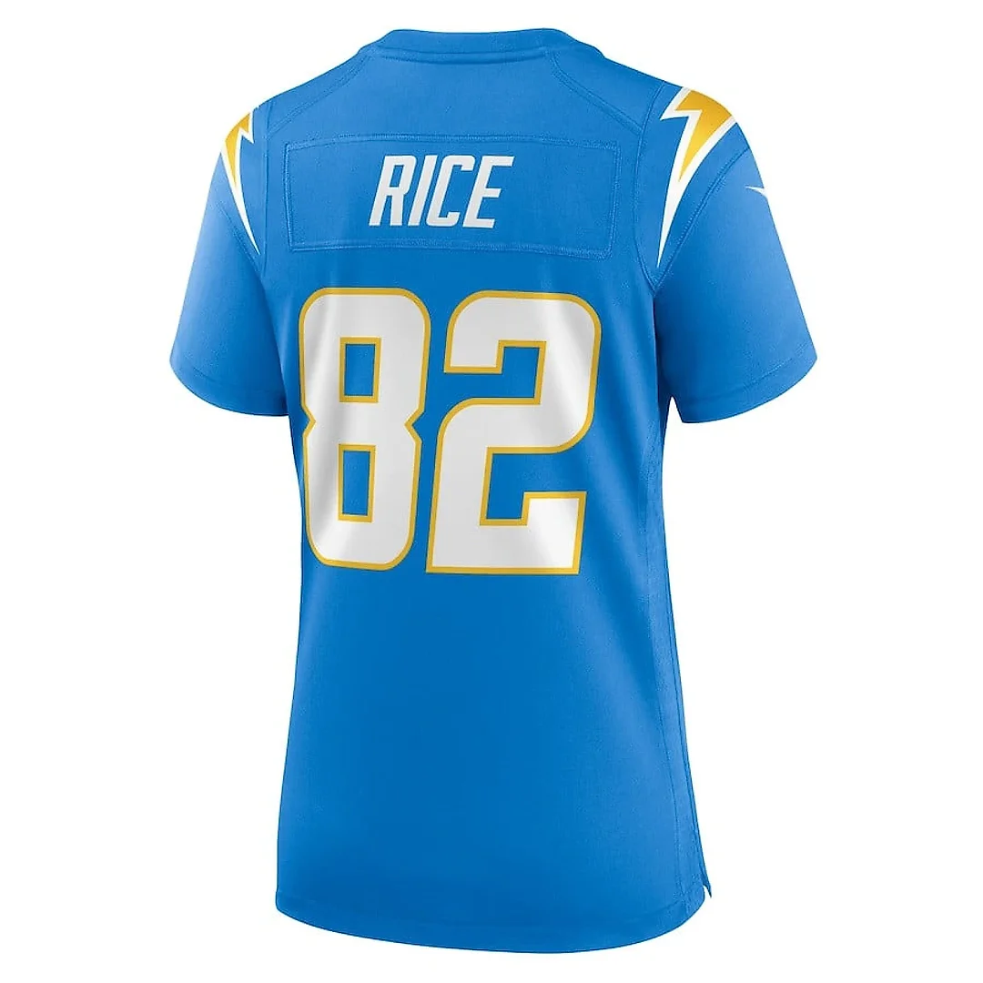 Zennovawear Brenden Rice 82 Los Angeles Chargers Women's Game Jersey - Powder Blue