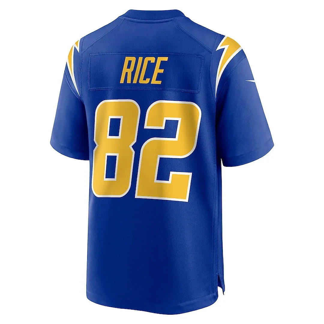 Zennovawear Brenden Rice 82 Los Angeles Rams 2024 NFL Draft 2nd Alternate Game Jersey - Royal