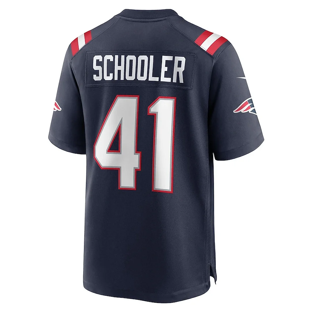 Zennovawear Brenden Schooler 41 New England Patriots Game Men Jersey - Navy