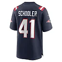 Zennovawear Brenden Schooler 41 New England Patriots Game Men Jersey - Navy