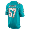 Zennovawear Brennan Scarlett 57 Miami Dolphins Men Game Jersey - Aqua