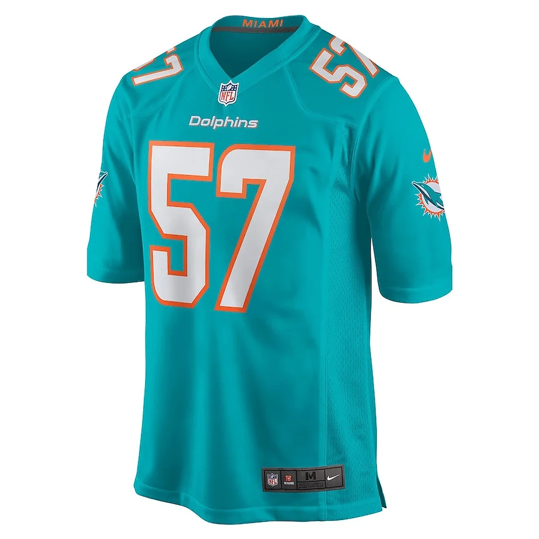 Zennovawear Brennan Scarlett 57 Miami Dolphins Men Game Jersey - Aqua