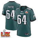 Zennovawear Brett Toth 64 Philadelphia Eagles Super Bowl LIX Jersey - Men's - Midnight Green