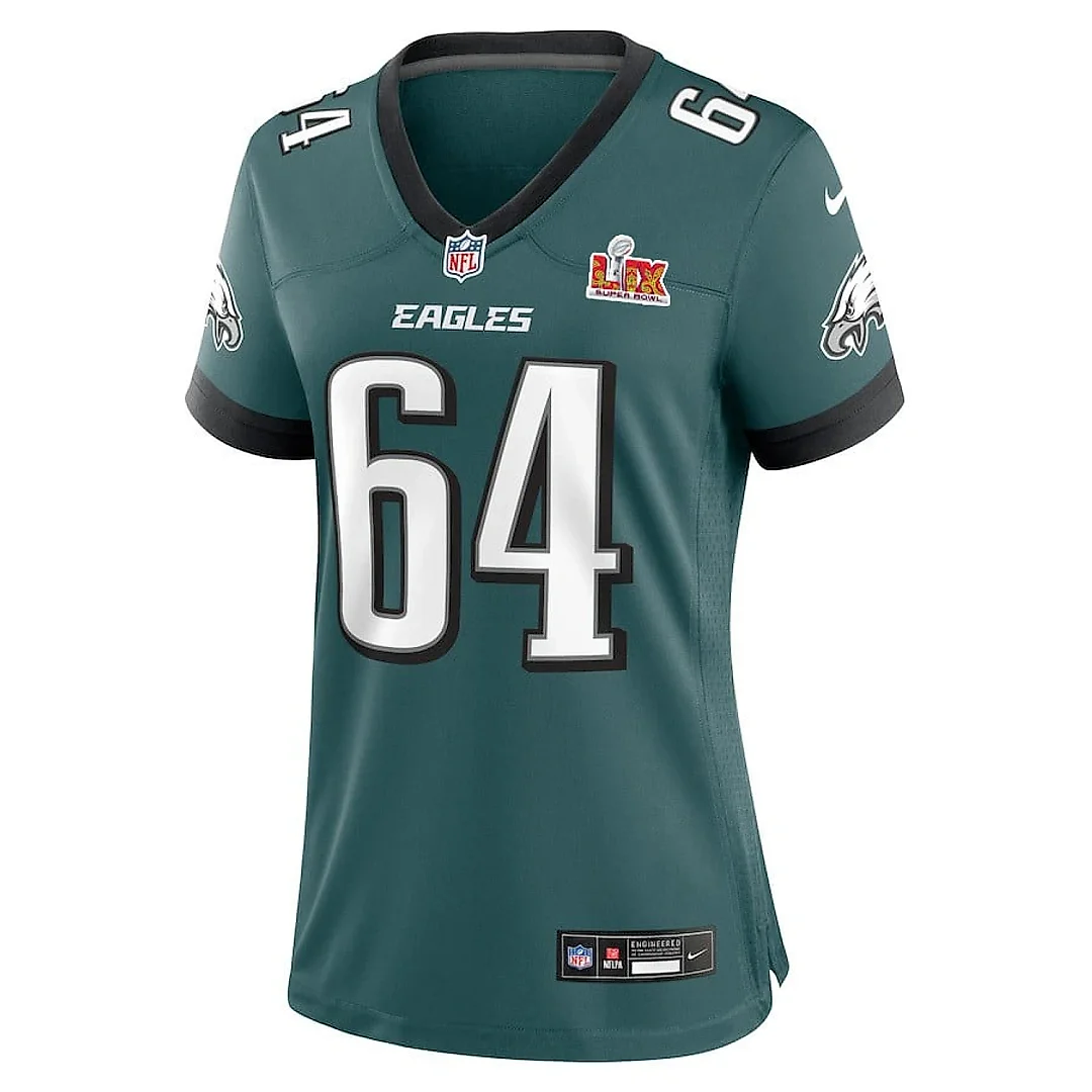 Zennovawear Brett Toth 64 Philadelphia Eagles Super Bowl LIX Women's Jersey - Midnight Green