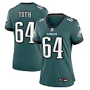 Zennovawear Brett Toth 64 Philadelphia Eagles Women Game Jersey - Midnight Green