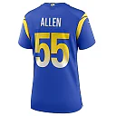 Zennovawear Brian Allen 55 Los Angeles Rams Women Game Jersey - Royal