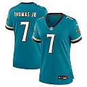 Zennovawear Brian Thomas Jr. 7 Jacksonville Jaguars Women's Prowler Throwback Retired Player Game Jersey - Teal