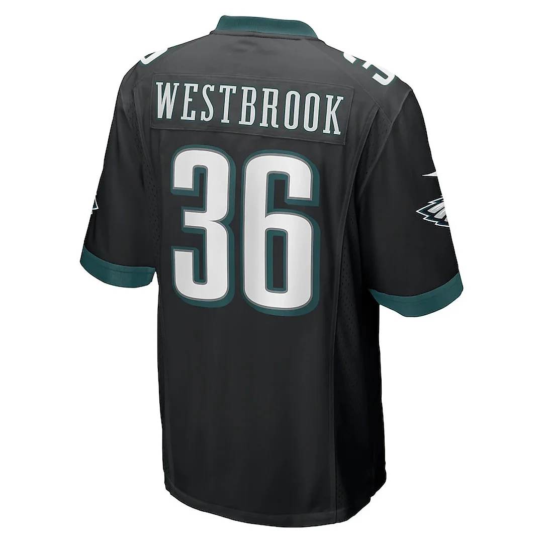 Zennovawear Brian Westbrook 36 Philadelphia Eagles Men Retired Alternate Game Jersey - Black