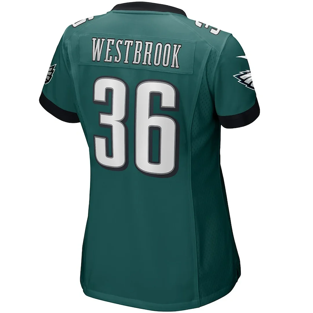 Zennovawear Brian Westbrook 36 Philadelphia Eagles Women Game Retired Jersey - Midnight Green
